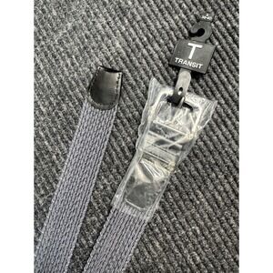 Transit Men's L 38-40 Gray Woven Stretch Belt Casual Golf Belt